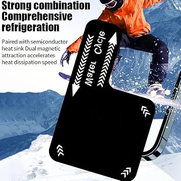 Magnetic Smartphone Cooling Plate, Magnetic Suction Sheet for pad Cooler, Universal Cell Phone Metal Cooler Pad Mobile Phone Accessories Radiator Plate Reusable,Enhanced Heat Absorption Radiator Fan