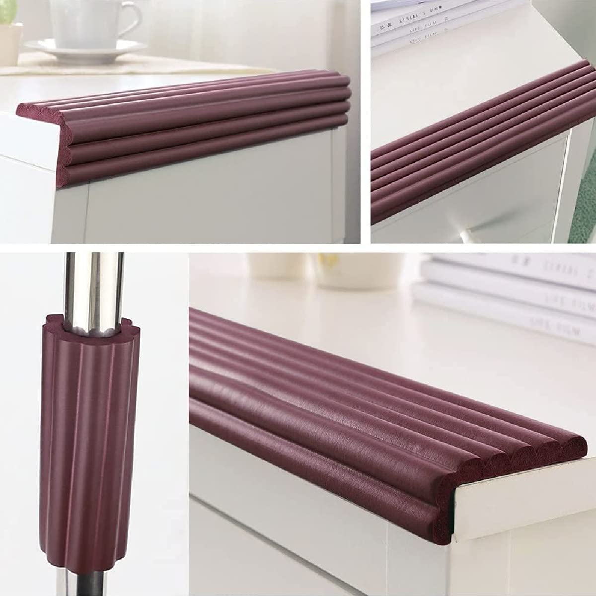SHFTI Child Safety Cushions Furniture Edge Guard Strip Strong Kids Protection Multi-Functional Cabinet,Refrigerator,Cupboard Chair Glass Table Protector (COFEE) 1