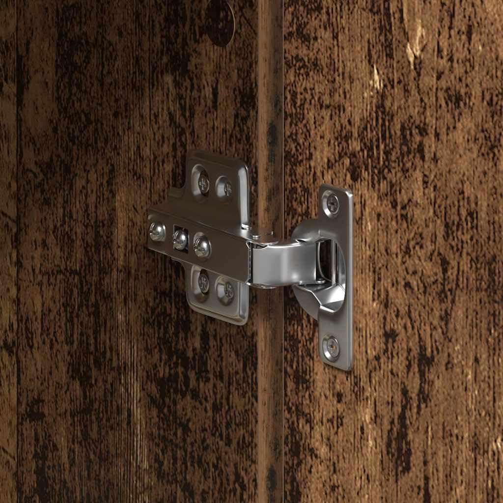 vidaXL Alto Mobile Legno Vecchio 60 x 35 x 180 cm Legno Multistrato, Ampio Spazio, Moderno Mobile Alto, arredo in Legno, Design Elegante, organizza la Stanza, unità alla Moda