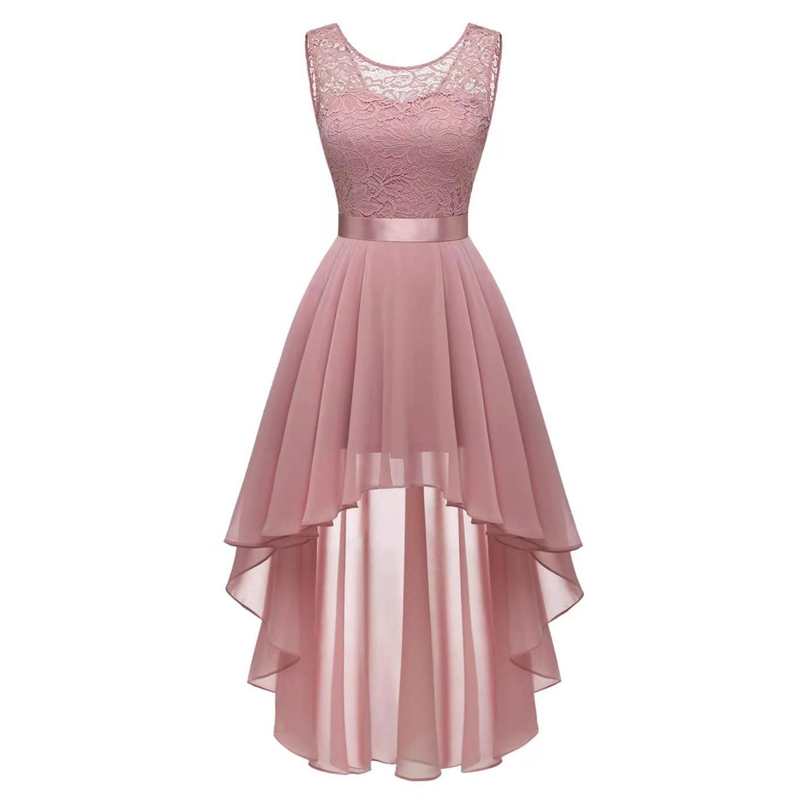 Damen Cocktailkleid Elegant Abendkleid Hochzeitskleid Festliche Ärmelloses Brautjungfernkleid Partykleid Sommer