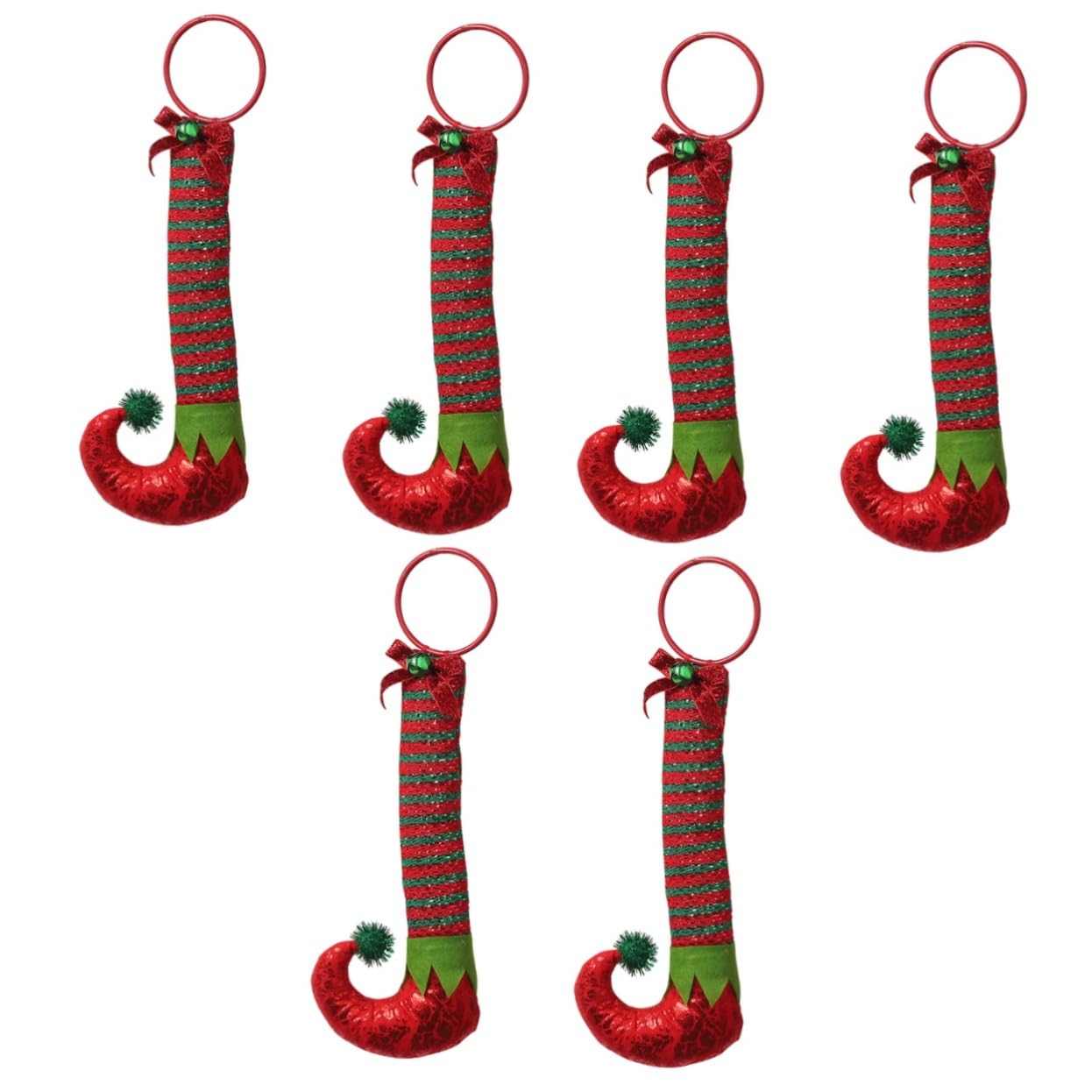 Ciieeo Lot De 6 Bottes D' À Paillettes Décoration De Bottes d'arbre Jambes D' pour Couronne Décoration De Nativité Crochet Cintre Décoration De Cheminée Arbre De Noël