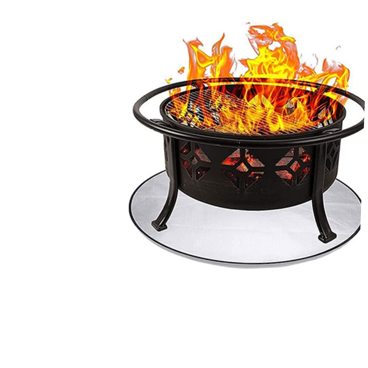 YARNOW Tappetino per Braciere Ignifugo e Tappetino Riutilizzabile per Barbecue Esterno Cuscino Protettivo Resistente al Calore Olio per Grigliate
