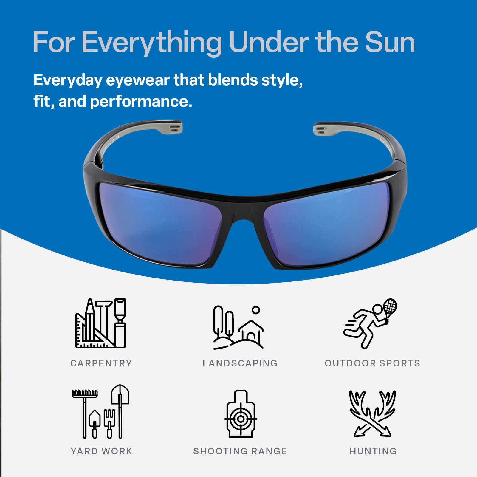 Bullhead Safety Dorado Ansi Z87+ - Gafas protectoras con revestimiento antiarañazos, protección contra rayos UV