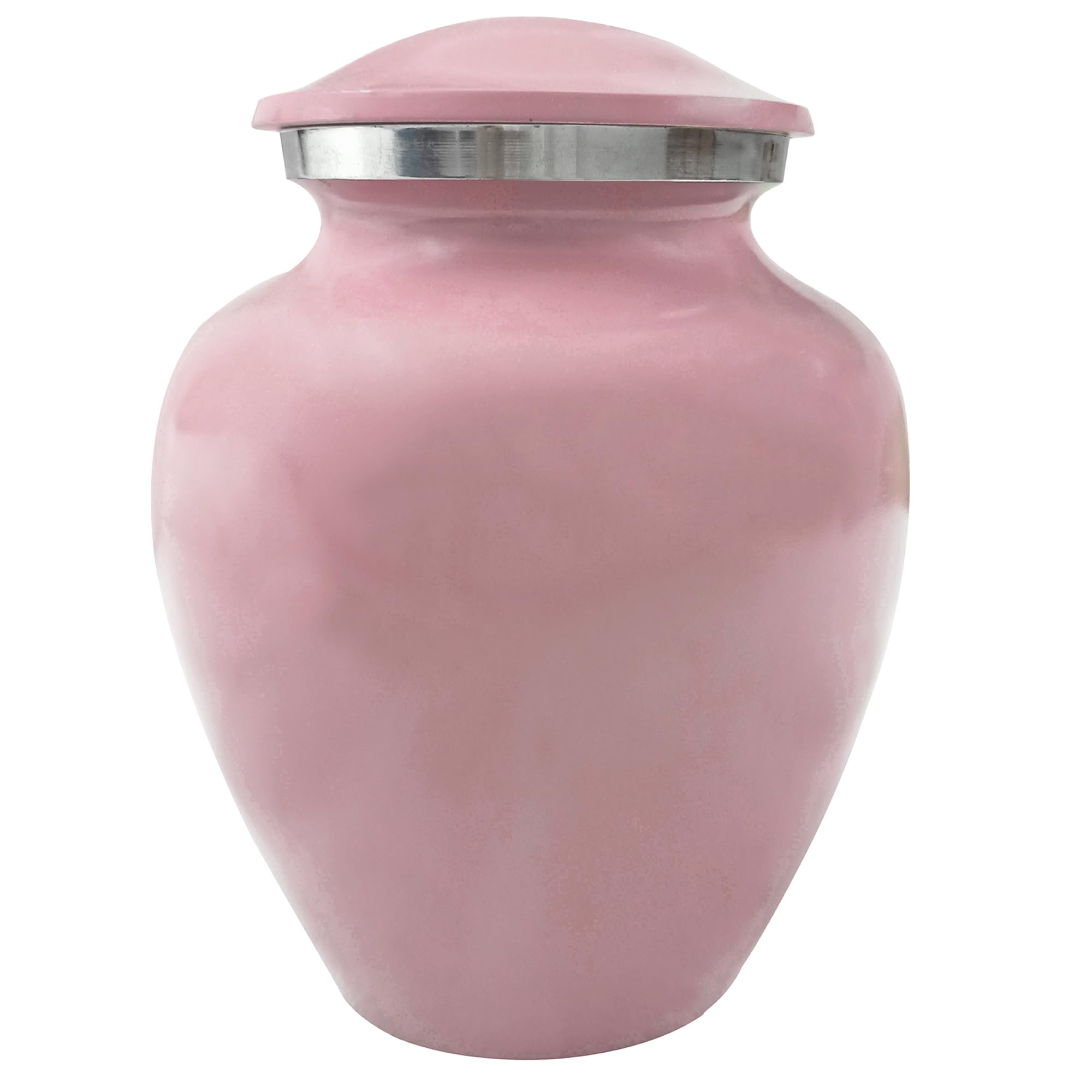 Pink Pet Cremation Urns, Urn for Cats, Dogs, Artwork Cremation Urn, Ash Urns with Personalized Engraving (Heart W/Paw)
