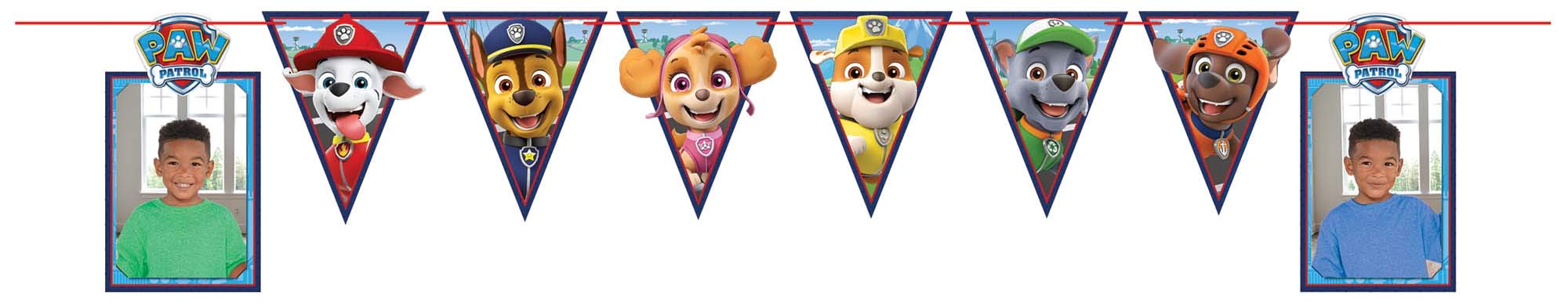 Guirlande Paw Patrol Amscan 222441 fanion anniversaire et banderole photo enfant