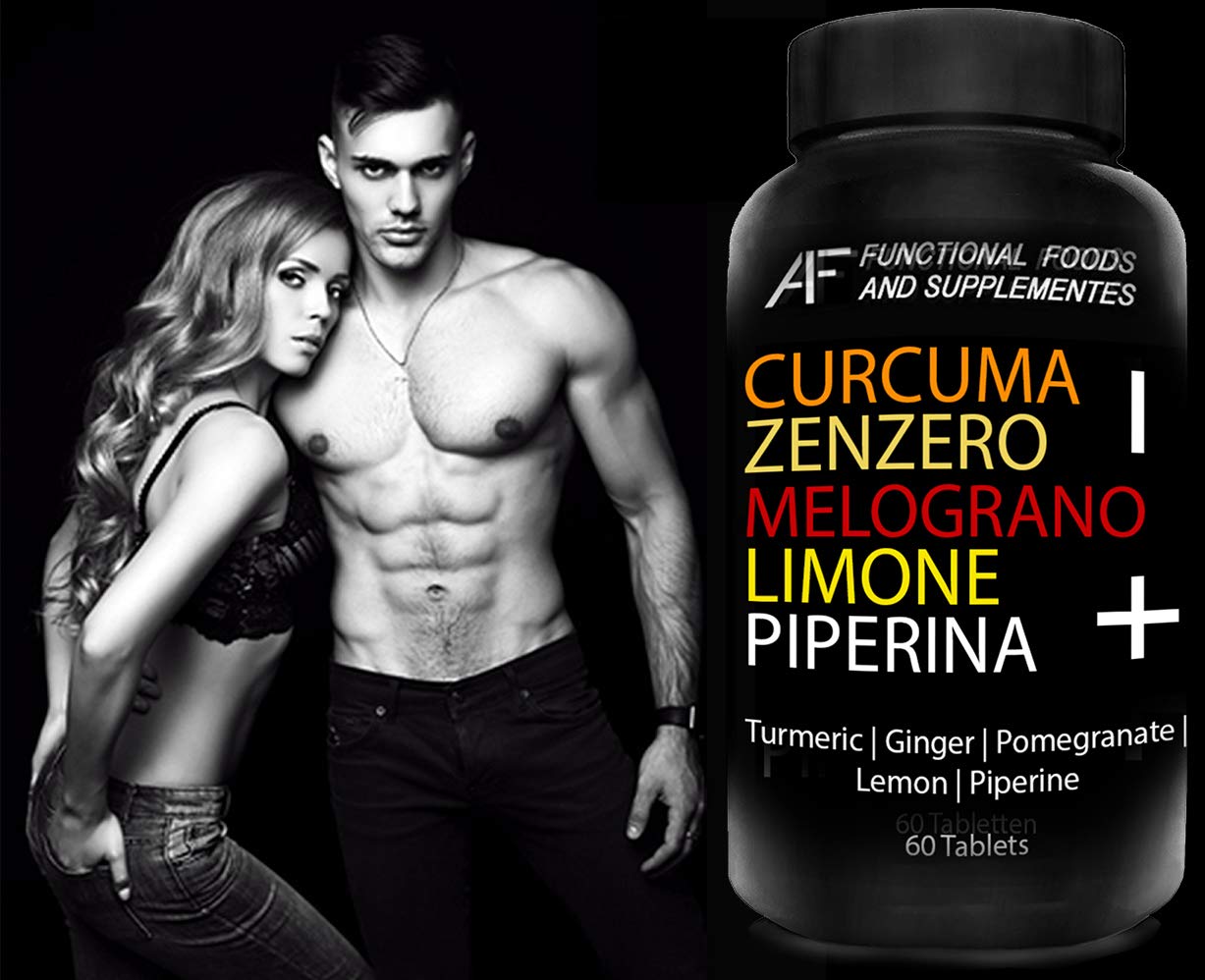 CZMLP+ A.I.F. | 60 CPR | CURCUMA-ZENZERO-MELOGRANO-LIMONE-PIPERINA il BRUCIAGRASSI con i 5 + POTENTI PRINCIPI ATTIVI