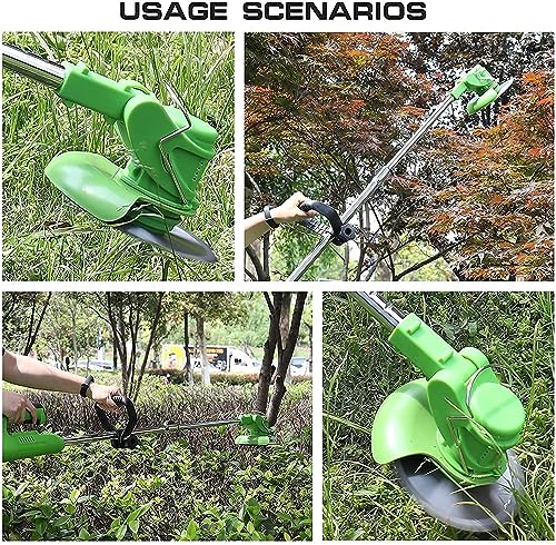 BebeXi push along lawn mower manual mower Electric Lawn Mower 21V Portable Battery Electric Rotary Lawn Mower with U-Shaped Handle Rechargeable Light Duty