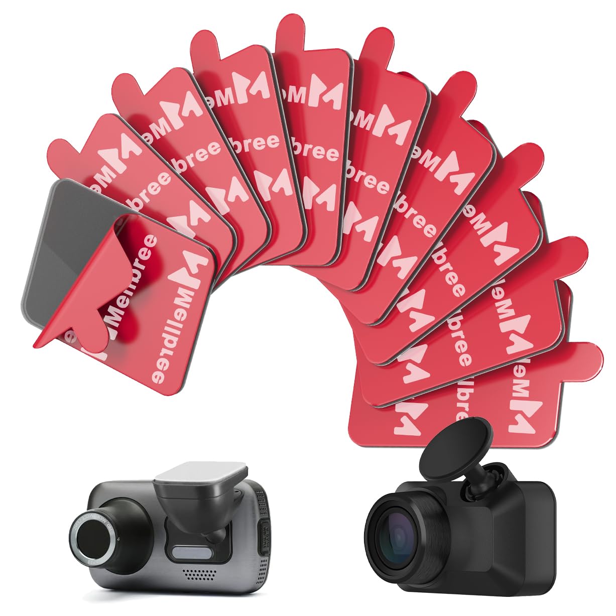 Sticky Adhesive Pads Compatible with Nextbase Dash Cam 10Pcs, Double-sided Windshield Dashcam Mounting Pad Compatible with Nextbase Series 2-122, 222, 322GW, 422GW, 522GW, 622GW, Cuttable Adhesive