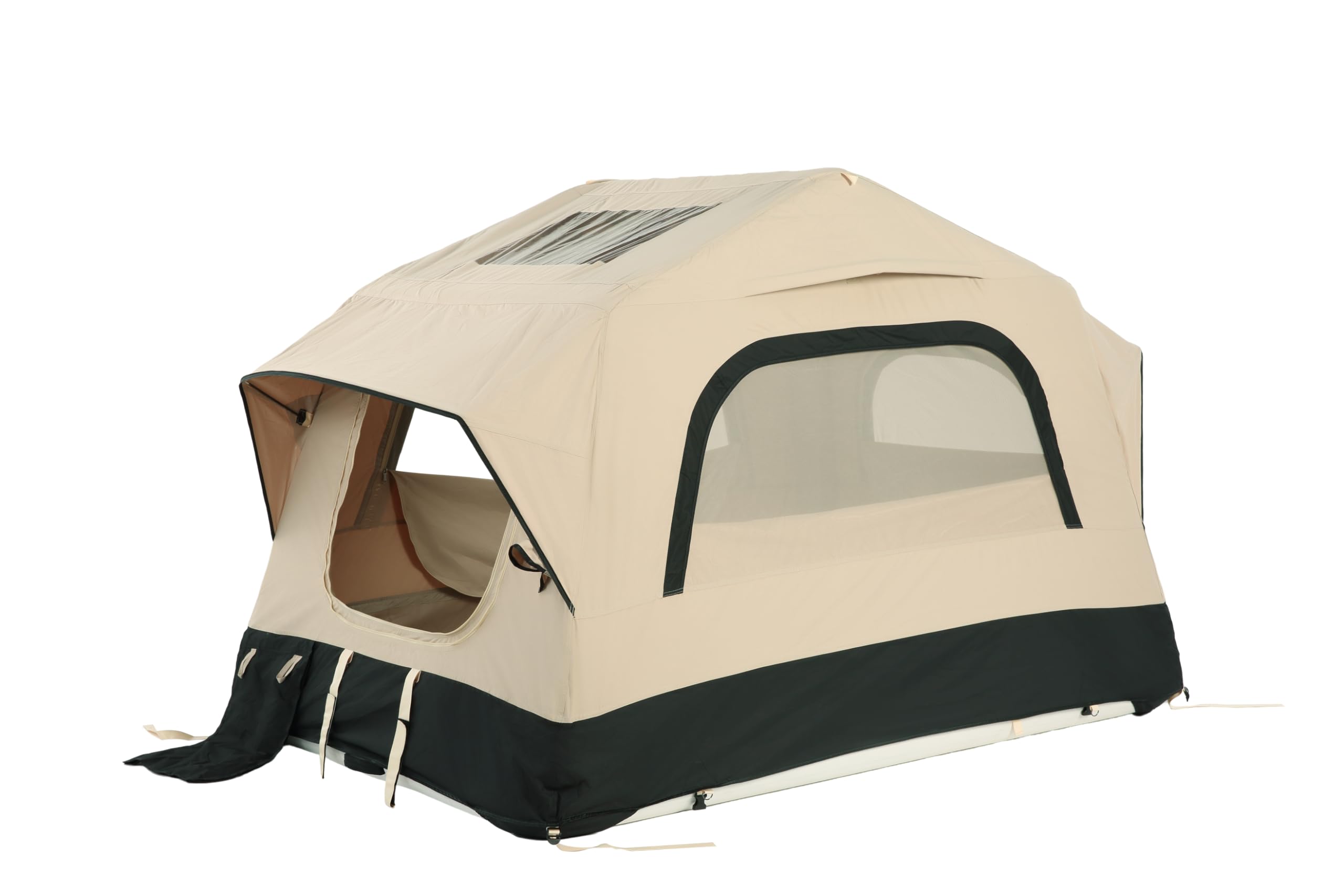 Tente de Toit pour 2-3 Personnes, Tente Gonflable Familiale avec Échelle Télescopique