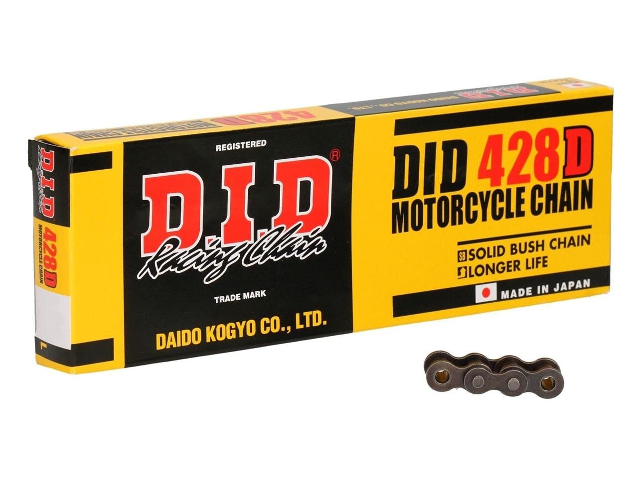 Catena DID 428D Nero/Nero - 140 Maglie Con Giunto A Clip Per Motocicli - Foto 3