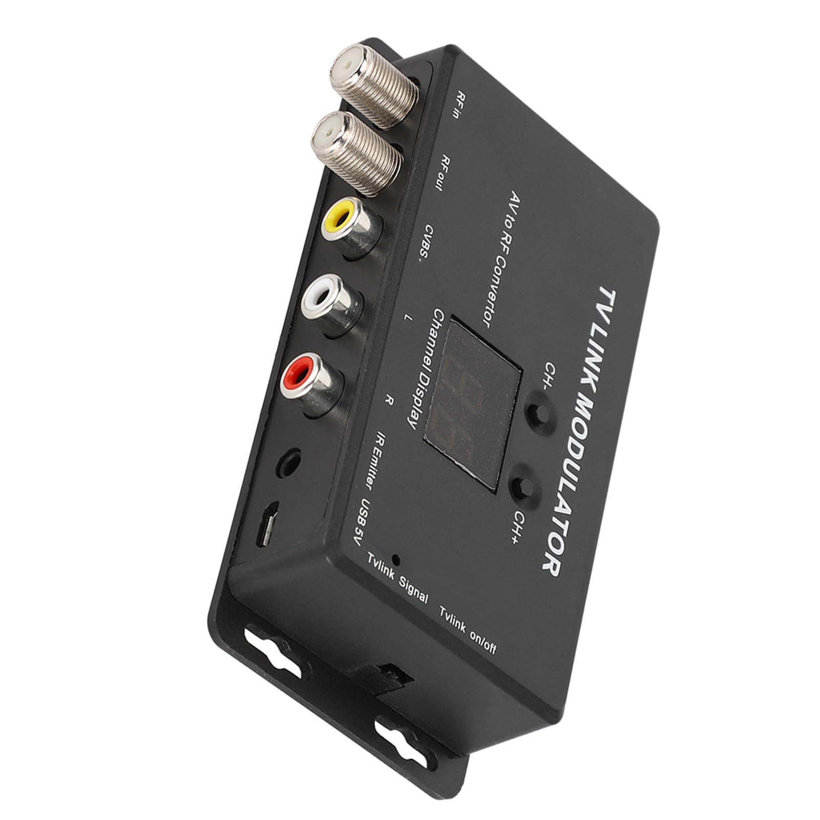 Srliya UHF TV LINK Modulator AV-zu-RF-Konverter mit IR-Extender und Kanalanzeige für Klare Audio-Video-Übertragung