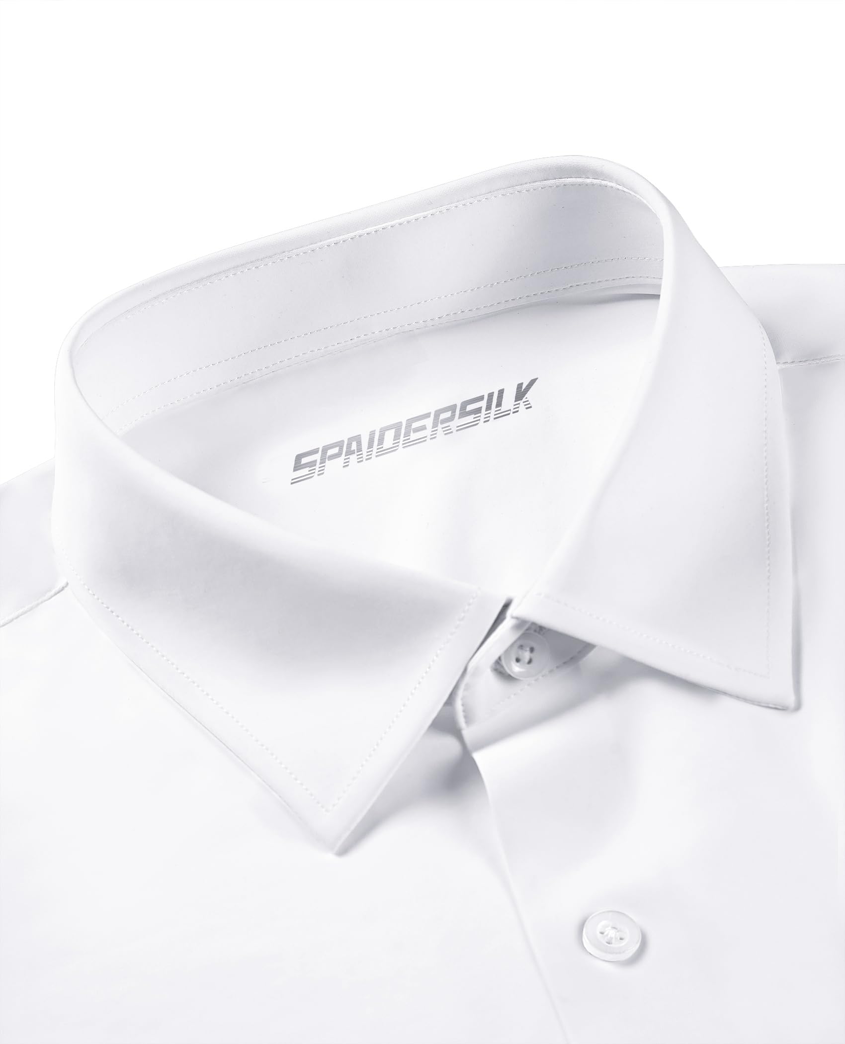 DEMEANOR Camicia da uomo a maniche lunghe elasticizzata slim fit casual business senza stiratura, M