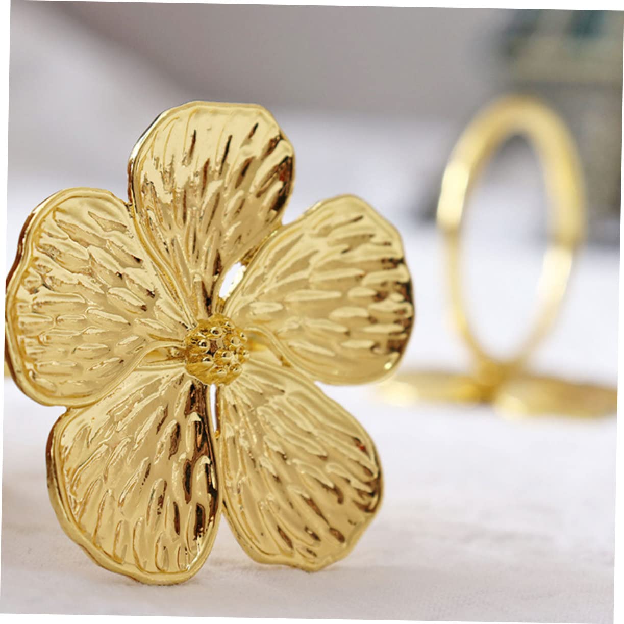 PRETYZOOM 18piezas Anillo De Servilleta Floral Decoración Elegante para Bodas y Eventos Formales Adorno De Mesa Resistente y Ligero