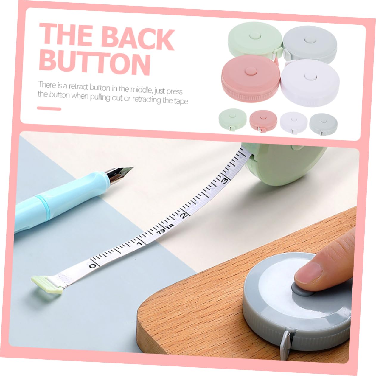 Gogogmee 8Pcs Flexible Sewing Tape Measure Retractable Body Measuring Tape for Accurate Waist Measurement Tailoring Crafts Lightweight Portable with Markings