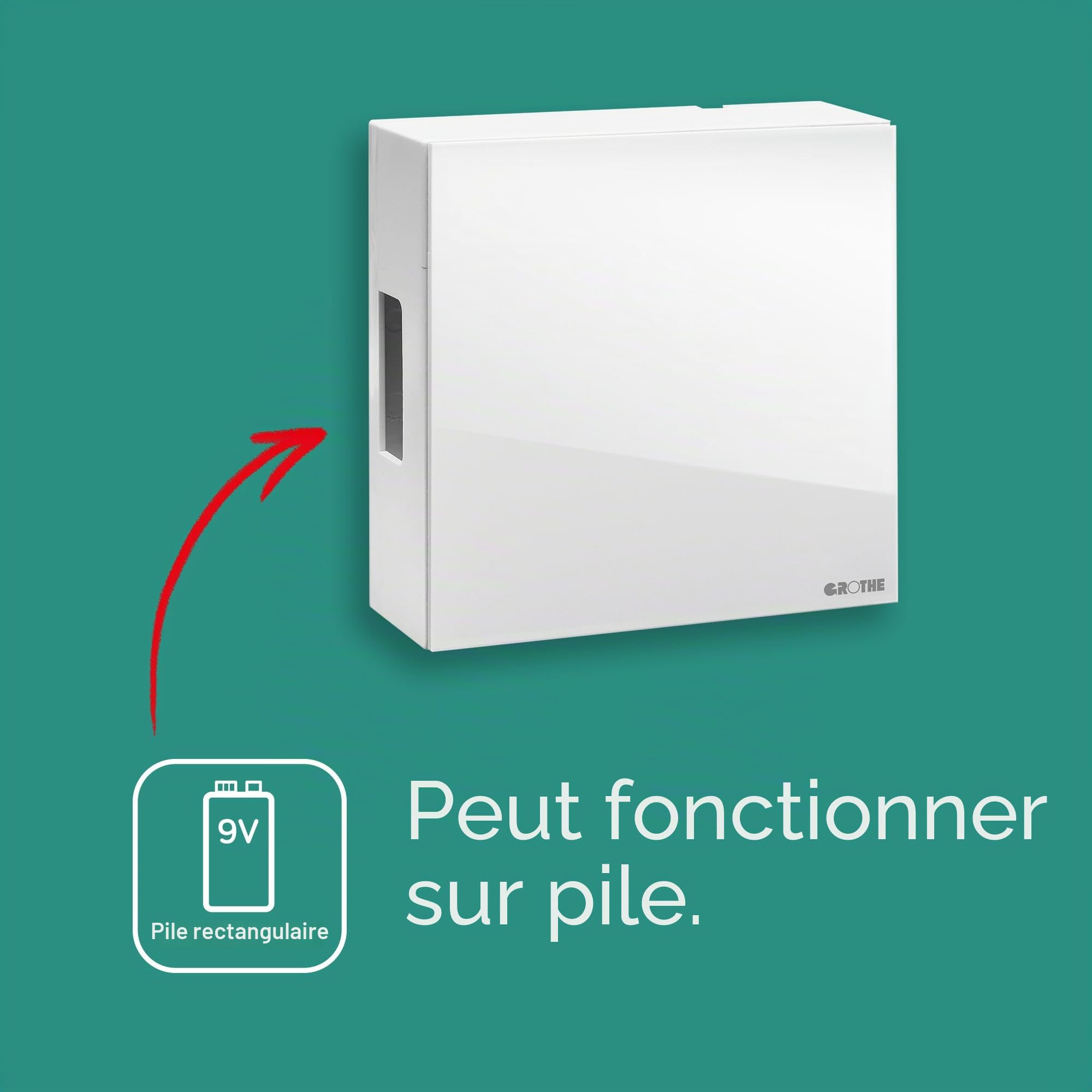Grothe 44466 Sonnette 8-12 V 83 dBA Blanc