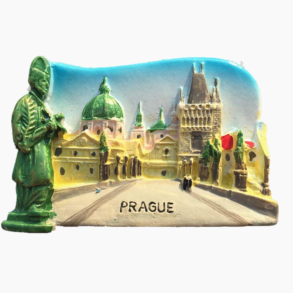 Magnete per frigorifero della Repubblica Ceca di Praga, in resina 3D, resistente, souvenir turistico, magnete cinese, fatto a mano, creativo, decorazione per casa e cucina, adesivo magnetico (Praga