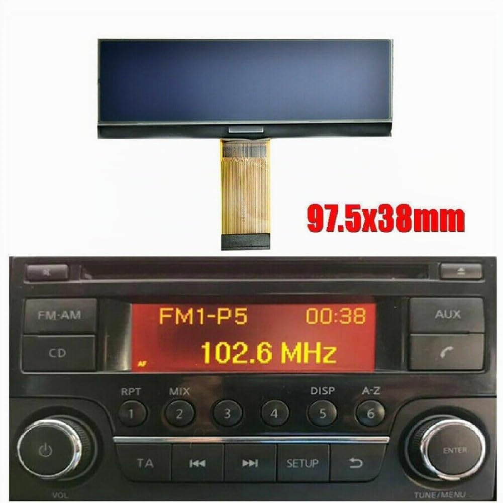 Display LCD di ricambio per radio compatibile con Qashqai, per Juke, per Micra, per Navara, NV200, pezzi di ricambio per display dell'autoradio