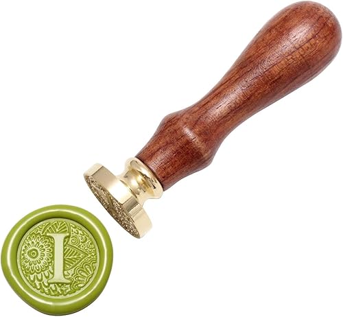 Miniatura 4 de Yoption - Sello de cera con cabeza de latón botánico con mango de madera