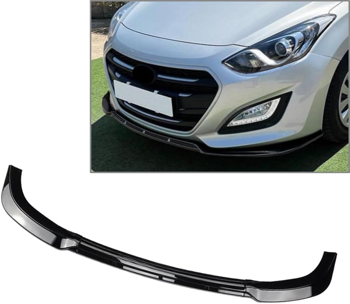 OKNGHPLIU Car Front Spoilers for Hyundai i30 MK2 MK2.5 2012-2017, Automotive Front Bumper Lip Splitter Anti-Collision Modified Styling Accessories