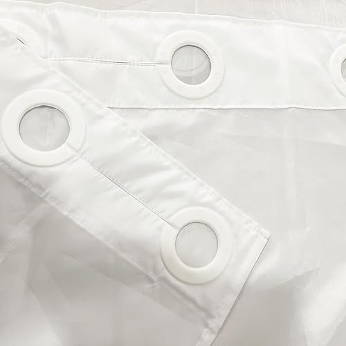 Miniatura 5 de Cortina de ducha dividida para bancos de transferencia de baño, cortina de ducha transparente de tela de poliéster con ventana, cortina de baño sin