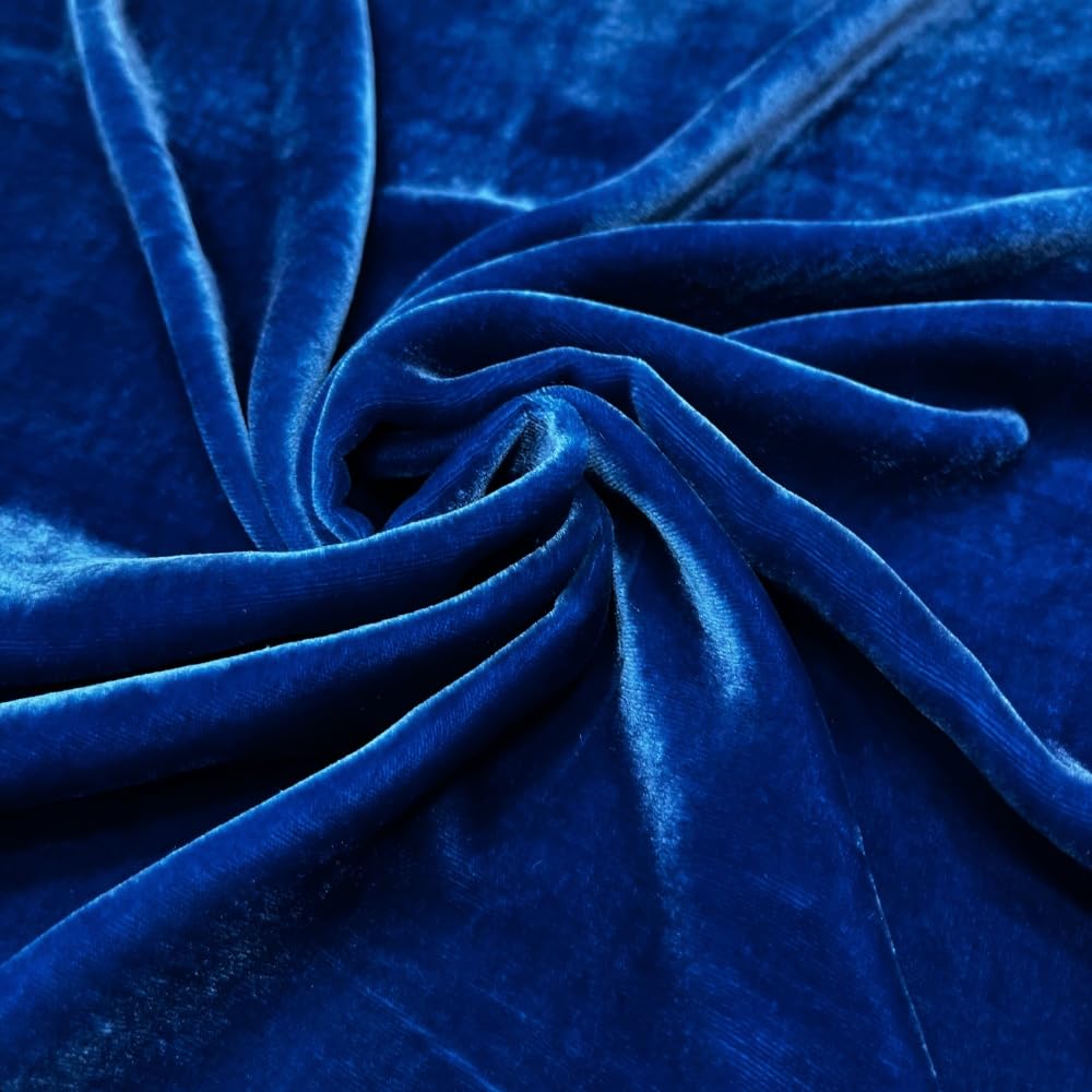 SHAG シルクスクリーン　Blue Velvet ブルーベルベット Amazon.com: VINSILK 100% Pure Mulberry Silk Velvet Fabric, Blue