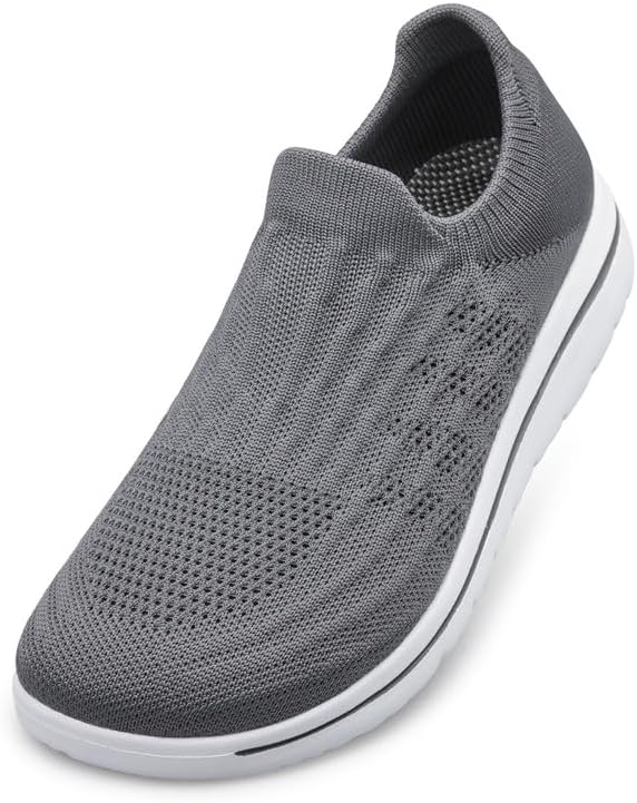 Vidbiv Mens Slip on Trainers Loafers – Casual Breathable Slip-on Lightweight Comfortable Tennis Mesh Shoes