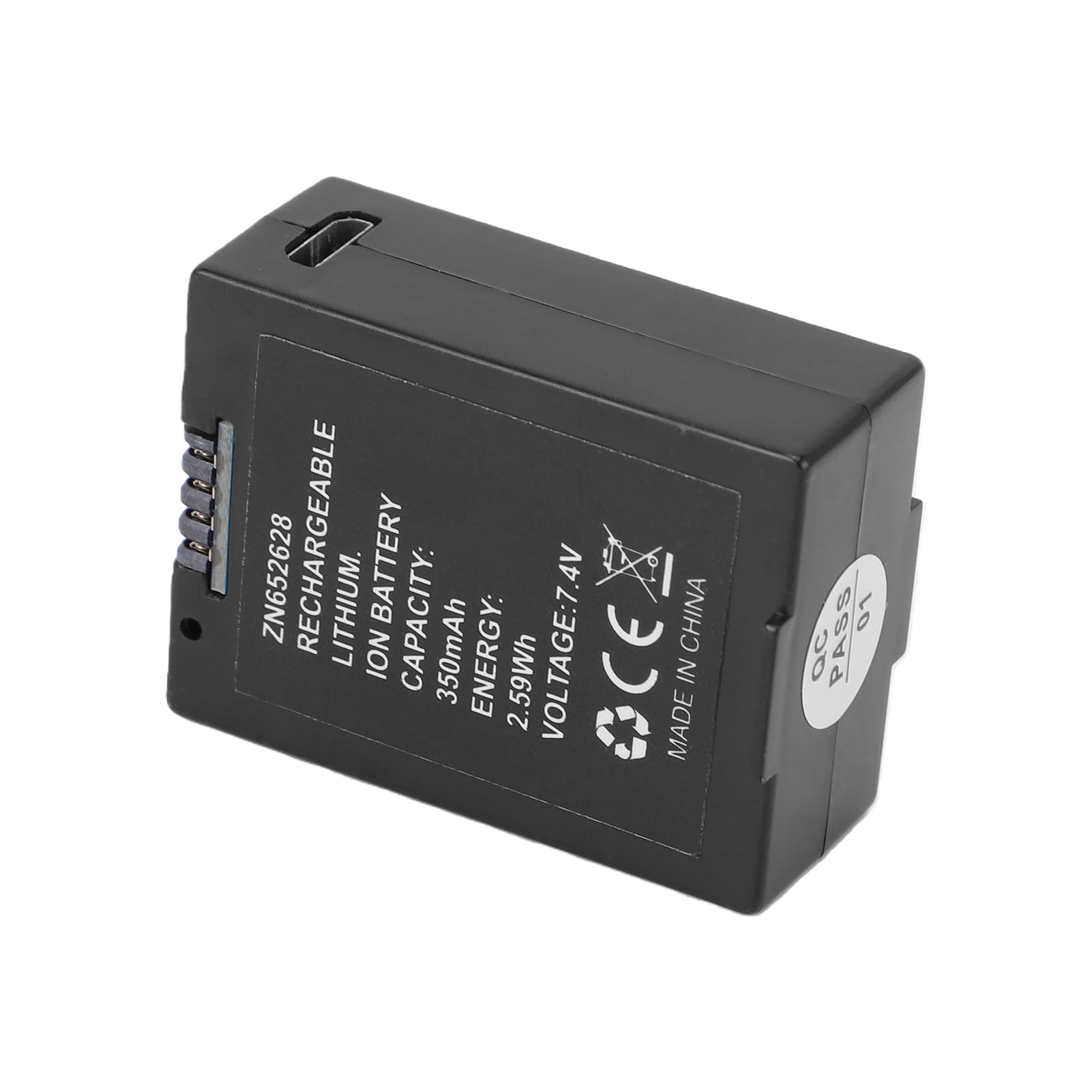 Cryfokt Batterie d'hélicoptère RC, 7,4 V 350 MAh, Batterie d'hélicoptère Rechargeable de 13 à 15 Minutes de Temps de Vol, de Remplacement 'hélicoptère Légère avec Protection Contre Les Surcharges
