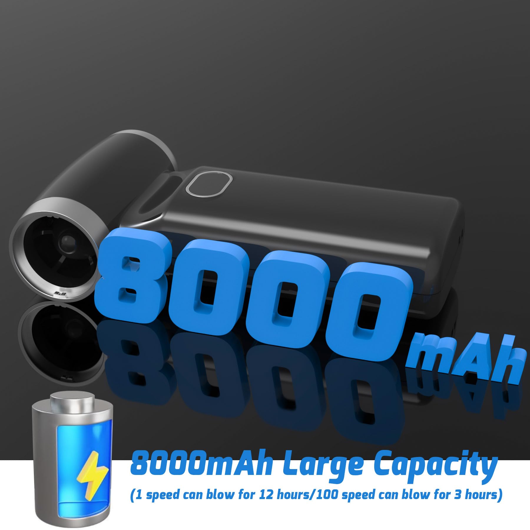 Aire Comprimido Limpieza PC, Soplador de Aire para PC, Soplador Aire Comprimido con Batería, Kit de Limpieza para Portátiles, Teclados, Coches (Upgrade-130.000RPM,8000mAH)