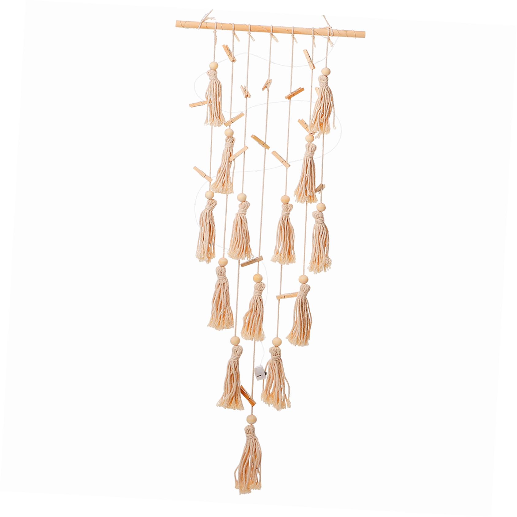 Decoración de pared expositor de fotos macramé un regalo original con luces para sorprender en fiestas
