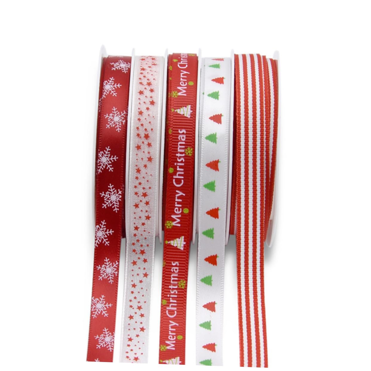 NUOBESTY 3-teiliges Set Geschenkverpackungsbänder Geschenkband Geschenkbänder Weihnachtsdekoration Bänder Für Partydekor Weihnachtsband Rotes Drahtband Bänder Für Diy Eberesche Drucken
