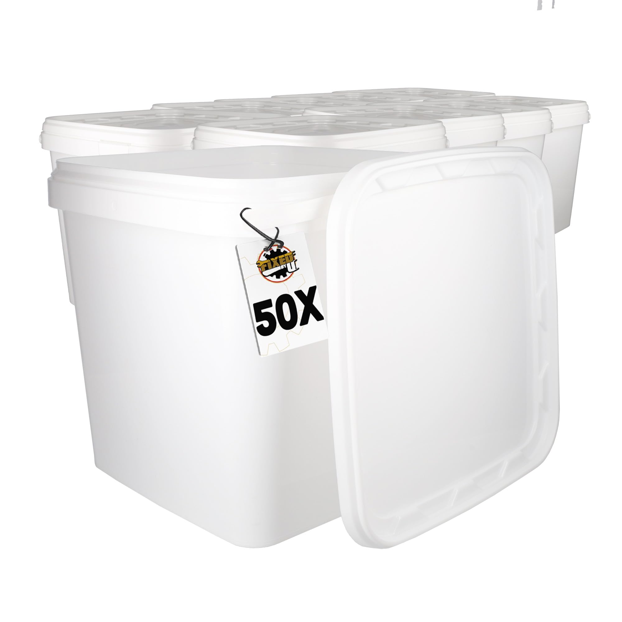 Cuki Contenitori Ermetici Quadrati Con Coperchi - 1 L - 19 X 19 X 6 Cm - 1 Confezione Da 3 Pezzi - Foto 11