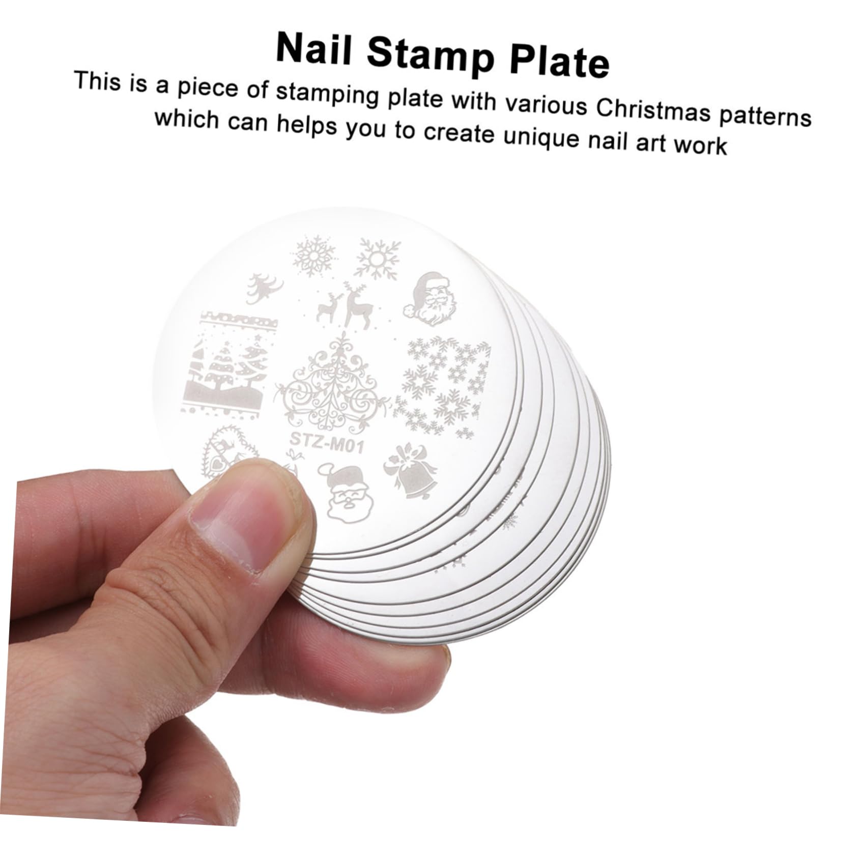 Healeved 3 Set Di Stamping Per Nail Art Natalizio Stamper Per Nail Art Piastre Per Stamping Per Manicure Modelli Per Stamping 10 Pezzi * 3