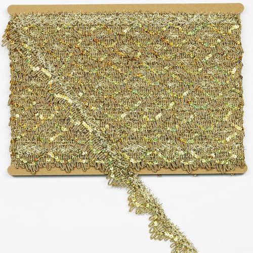 Kergaen Gold Paillettenband 9,5 mm YTM10012