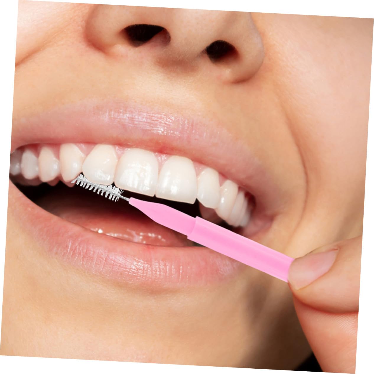 200 piezas Cepillos Interdentales Rosa Unidades Cerdas Suaves para Limpieza Profunda Mango Ergonómico Portátil para Viaje Oficina y Cuidado Oral Diario