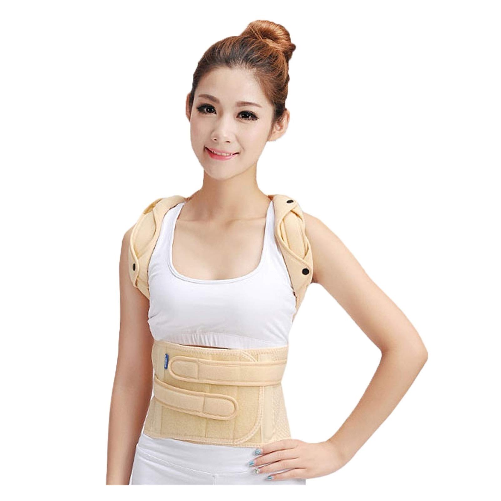 Correcteur de Posture d'épaule Dorsale Orthèse lombo-sacrée Thoracique Soutien Médical Fracture vertébrale Cyphose Slouch Brace (Color : Height Below 175cm, Size : X-Large) Decorate