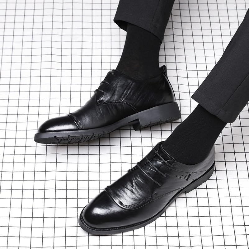 Men's Classic Dress Oxford Shoes Lace Up Business Brogue Formal Leather Shoes for Wedding Prom2