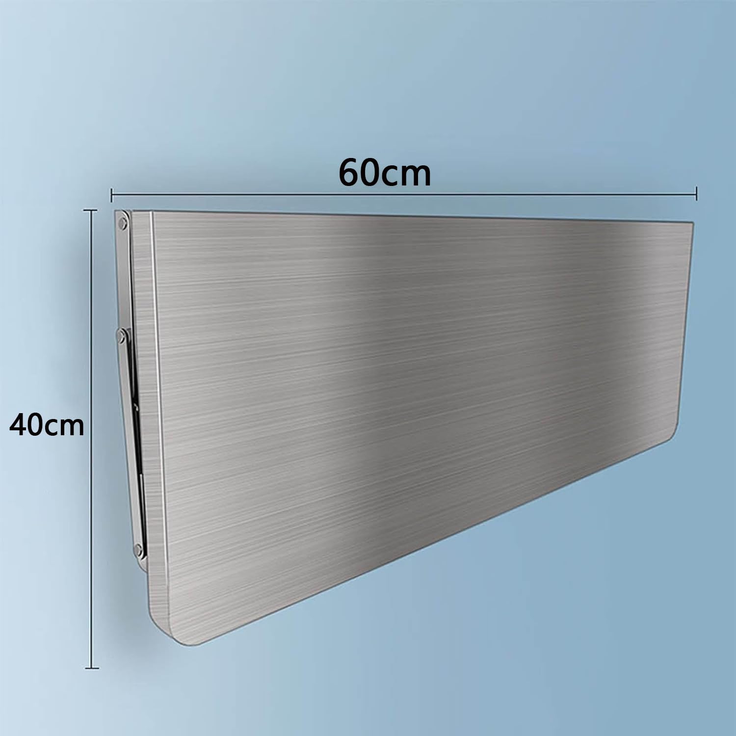 thumbnail: Wandklaptafel 60x40 Cm - Roestvrijstalen Opvouwtafel Voor Keuken, Balkon Of Bureau