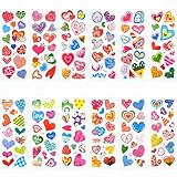 48 feuilles Autocollants Adhésifs en Coeur,3D Love Heart Stickers,pour Saint-Valentin,Mariages,Anniversaires et Scrapbooking