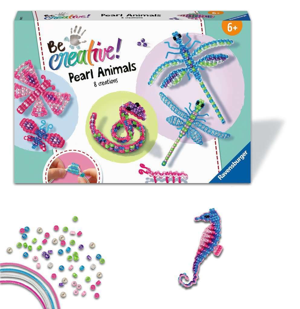 Ravensburger BeCreative zwierzęta z koralikami, DIY dla dzieci w wieku 6 lat i starszych