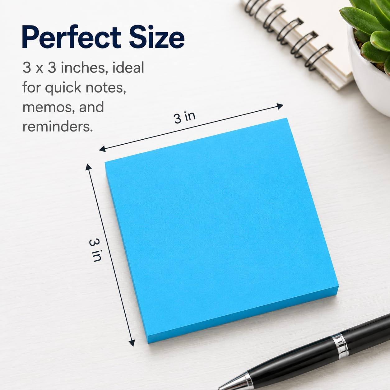 (18 Pads) Sticky Notes 3x3 inch, Self-Stick Pads Bright Colors Sticky Note, Recyclable, Easy to Post for Home, Office, Notebook image 4