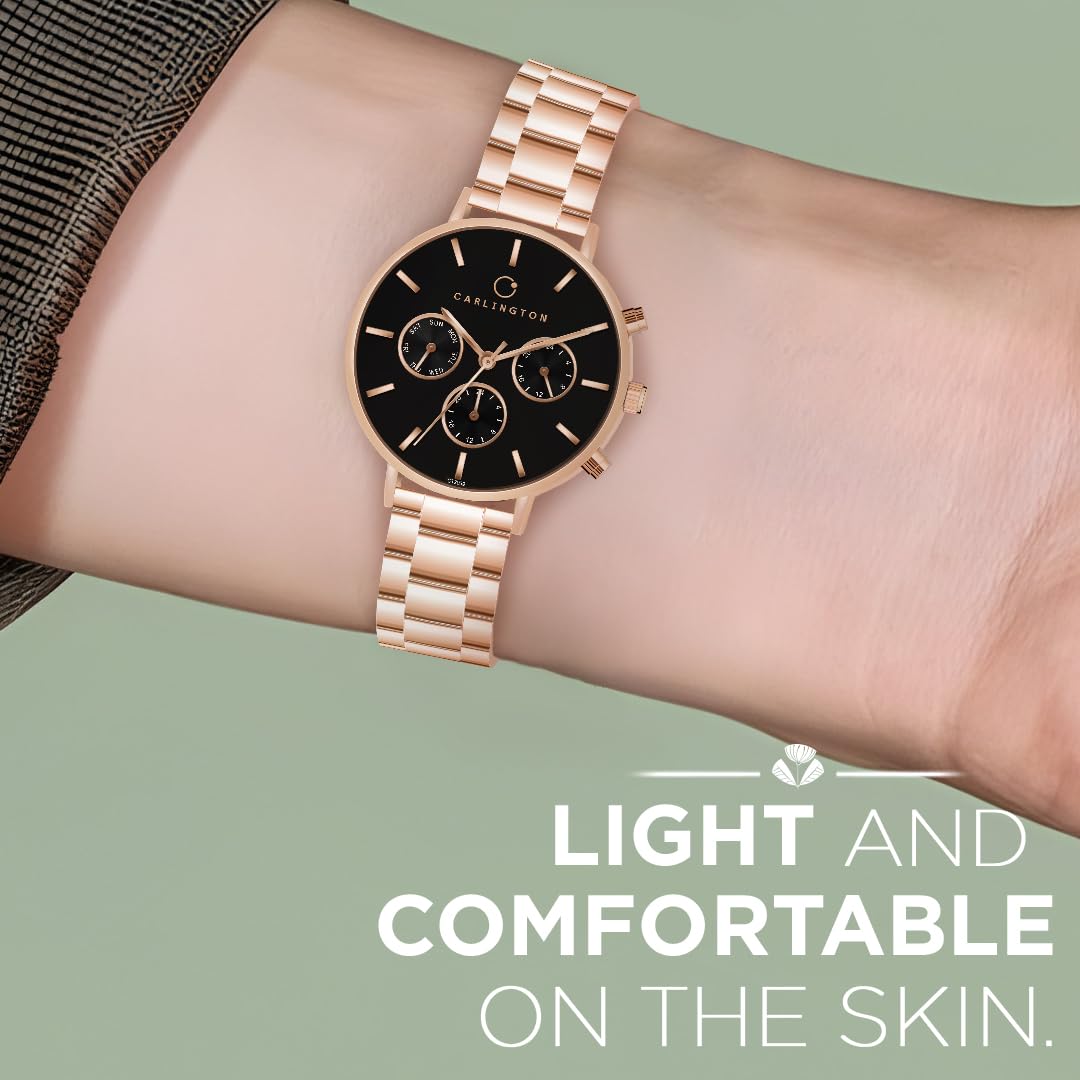 Carlington Iconic Analog Watches for Women with Premium Stainless Steel Strap - CT 2039 2