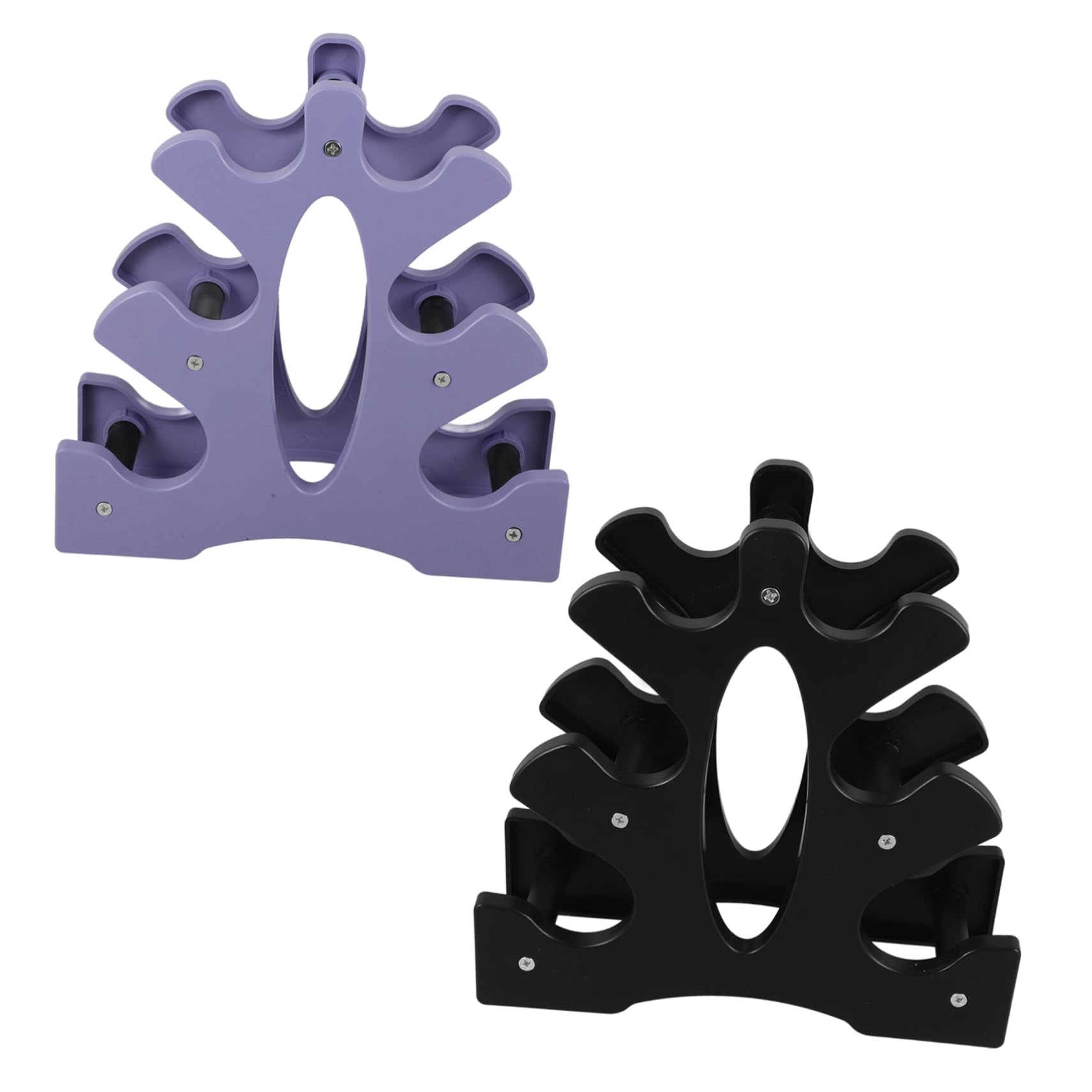 Milisten 2pcs Compact Dumbbell Rack Plastic Weight Holder for Home Gym Stable and Lightweight Dumbbell Storage Organizer Smooth Corner Design Stylish and Space-saving Fitness Accessory