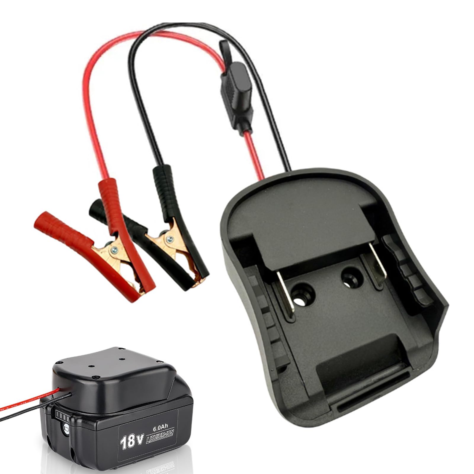 Auto Starthilfe Kompatibel mit Makita 18V Akku, Tragbarer Batterie Booster Adapter für Makita 18V mit 11AWG Kabel, Jump Starting Adapter Auto Booster Kabel für Jump Starting Auto
