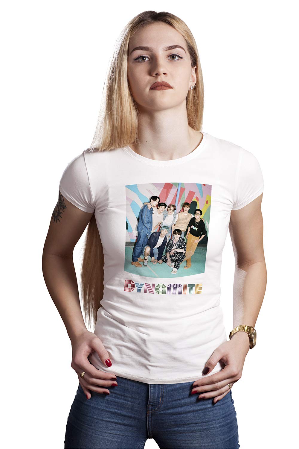 FarnupBTS Dynamite Design Dri-Fit T Shirt for Girls