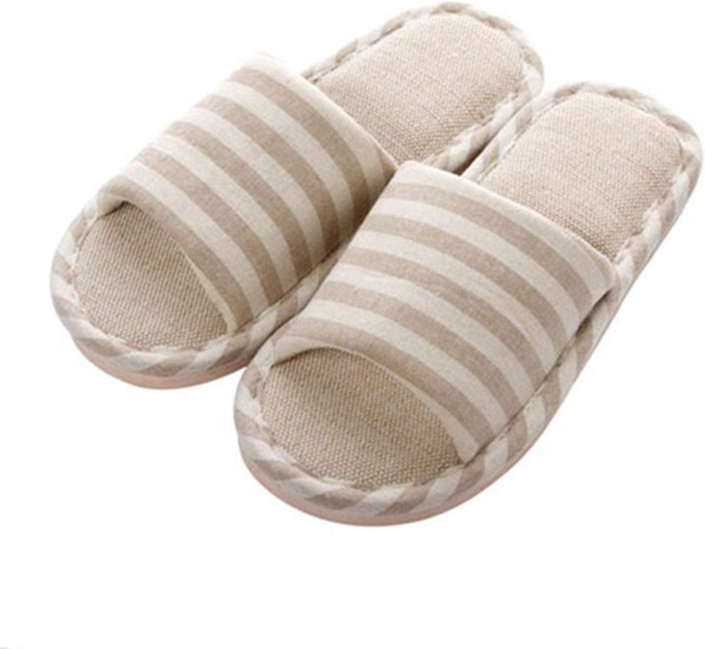 AioTio Anti-Slip Linen Slippers for Indoor Home Use Stylish Comfortable Casual Cotton Flax Slipper