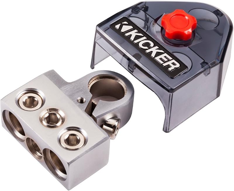 Terminal de bateria KICKER BT4 em latão para cabos 1/0 a 8 AWG – 1 unidade