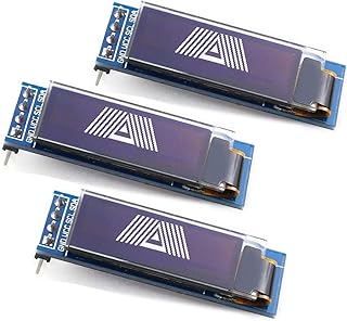 WayinTop 3PCS 0.91 inch OLED Display Module IIC 128x32 OLED Screen Driver DC 3.3V~5V for Arduino ESP32 ESP8266 AVR PIC STM32(White)
