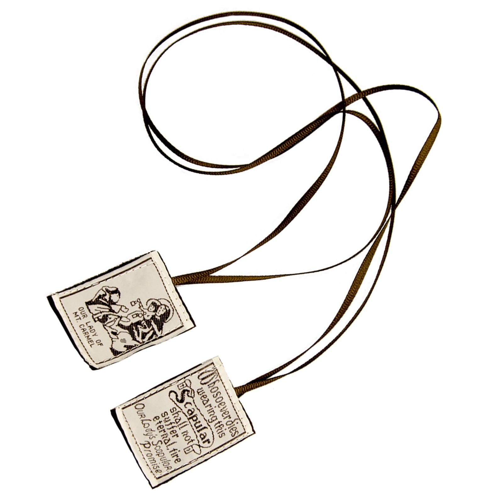 ZWTPGKRD Brown Scapular Embroidered Scapular Our Lady Of Mount Catholic Scapular For First Holy Communion And Confirmation