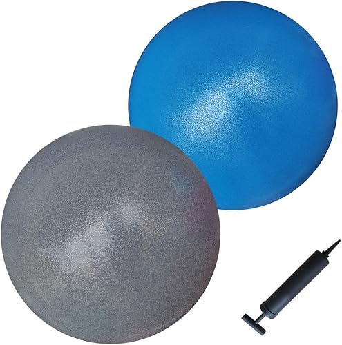AppleRound Exercise Ball with Pump, 9-Inch Small for Pilates, Yoga, Core Stability - Choose Pack of 1 Ball + 1 Pump or Pack of 2 Balls + 1 Pump