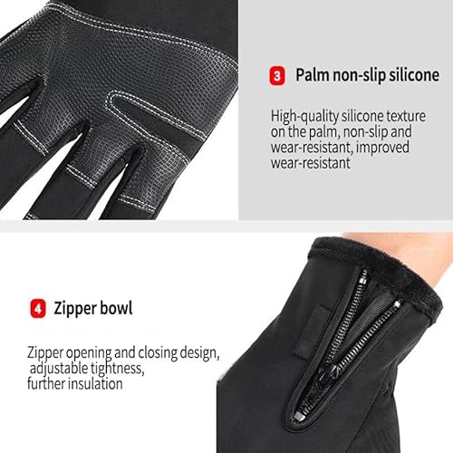 Cold Weather Gloves,Winter Gloves To Keep Warm, Running, Cycling, Driving, Hiking, Fishing, Windproof, Non-Slip, Finger Touch Screen, Warm Men And Women Gifts(M) #TOP4